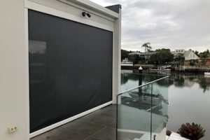 ziptrak awning showcase on modern home